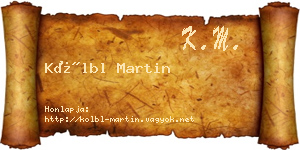 Kölbl Martin névjegykártya